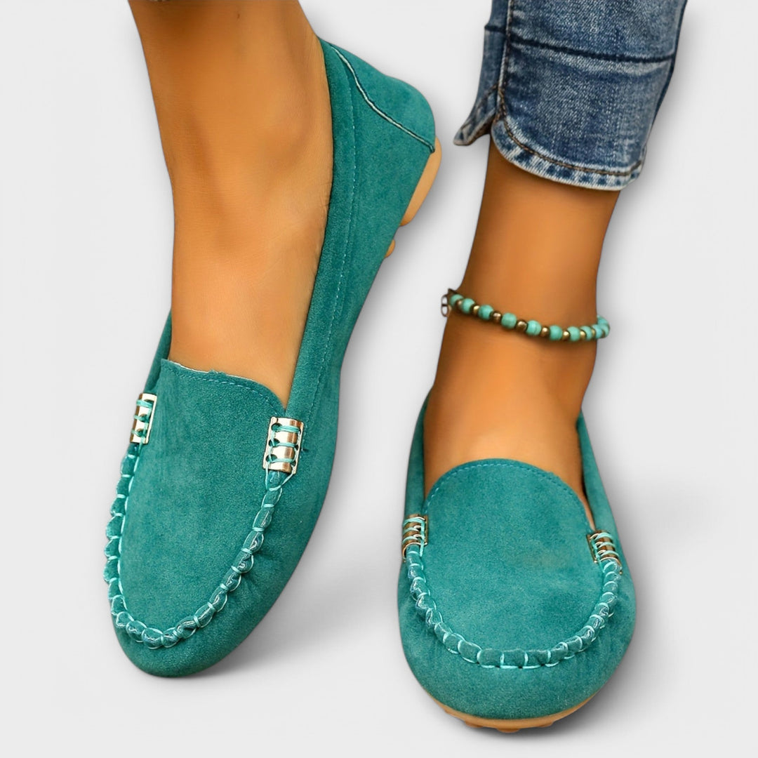 Haley | Women's Slip-On Loafers Flat Moccasin Shoe - Image 1
