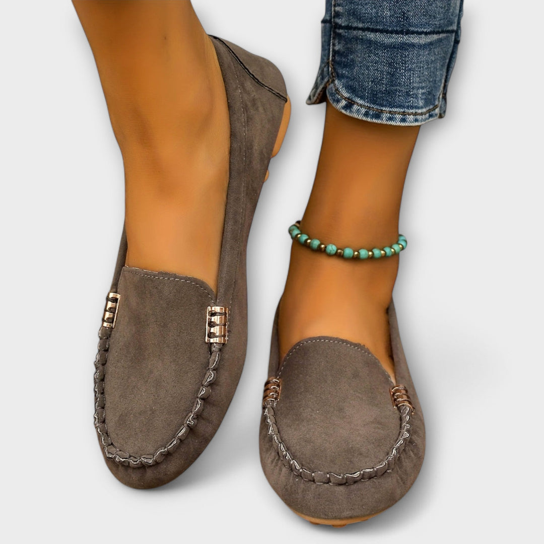 Haley | Women's Slip-On Loafers Flat Moccasin Shoe - Image 4