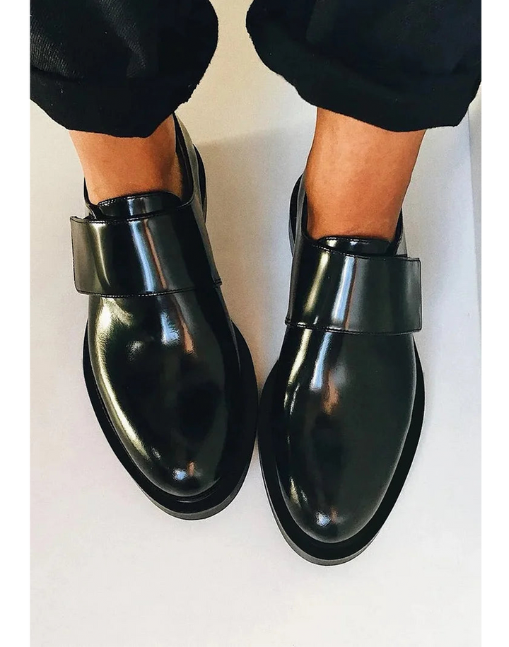 Harleigh | Women's Strap Loafers - Black - Image 1