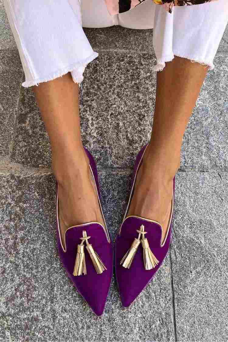 Denise | Women's Tassel Loafer Pointed Toe Flats - Image 4