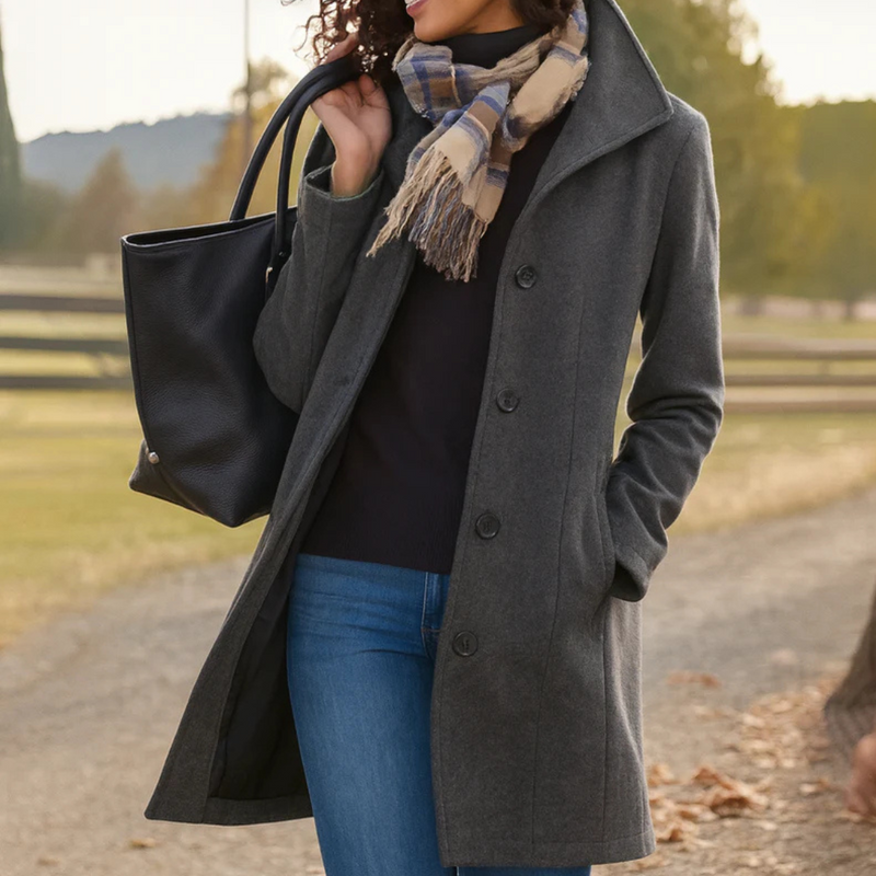Aubrey | Classic Coat with Buttons