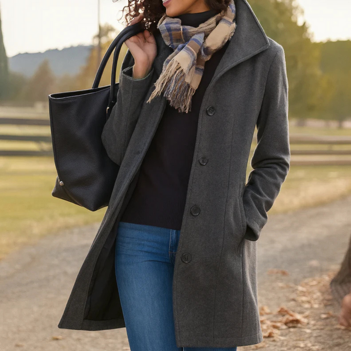 Aubrey | Classic Coat with Buttons