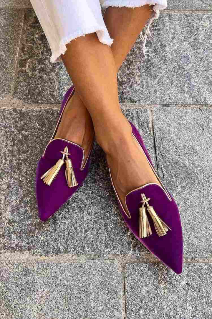 Denise | Women's Tassel Loafer Pointed Toe Flats - Image 6