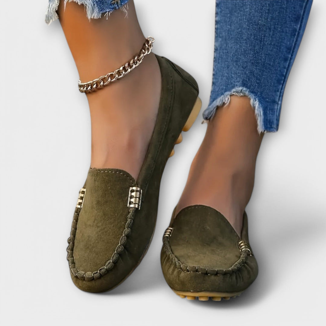 Haley | Women's Slip-On Loafers Flat Moccasin Shoe - Image 6