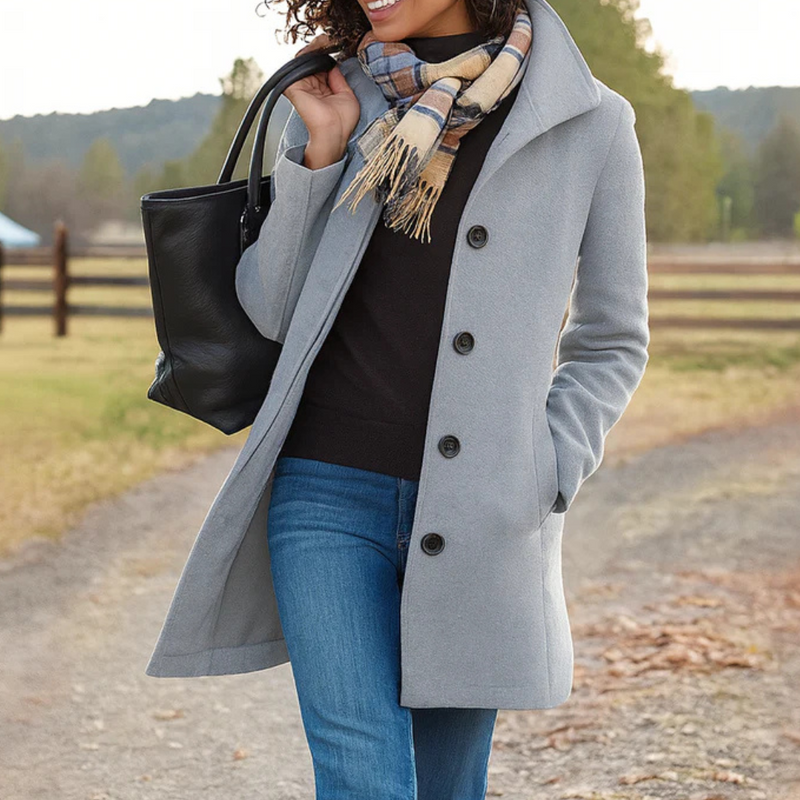 Aubrey | Classic Coat with Buttons