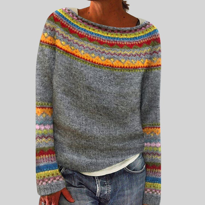 Arvine | Women's Nordic Knit Pullover Sweater - Image 1