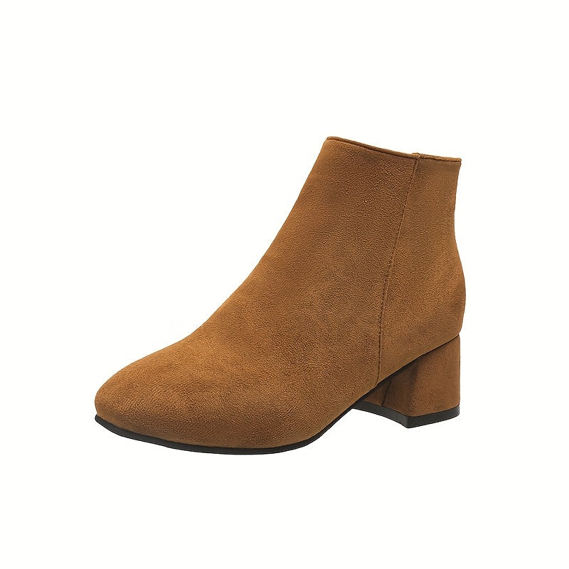 Darienne | Women's Chelsea Ankle Boot with Block Heel - Black - Image 7