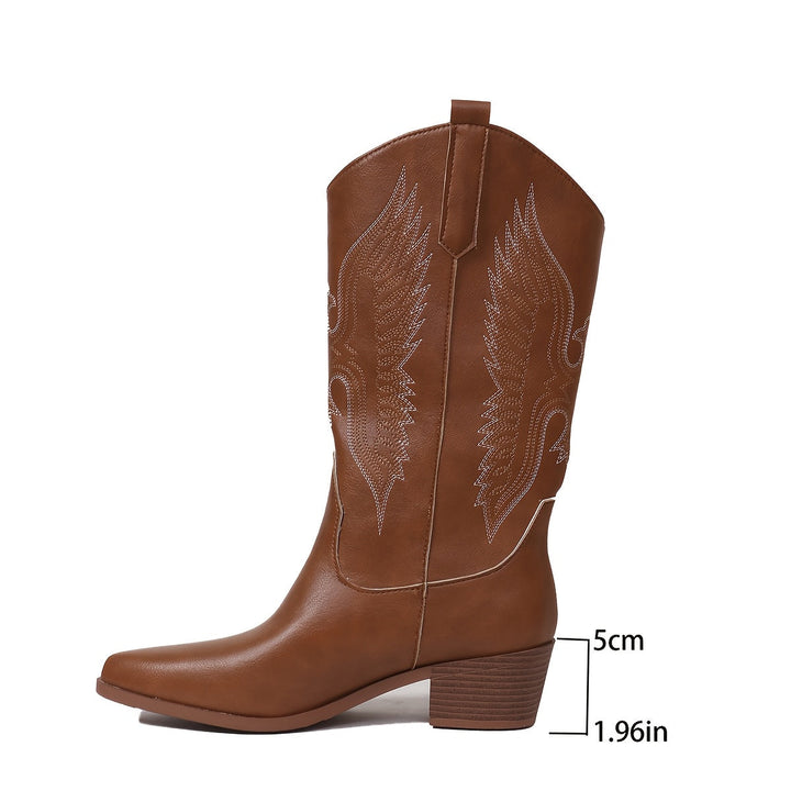 Bexley | Women's Wide Calf Western Cowboy Boots - Black - Image 10