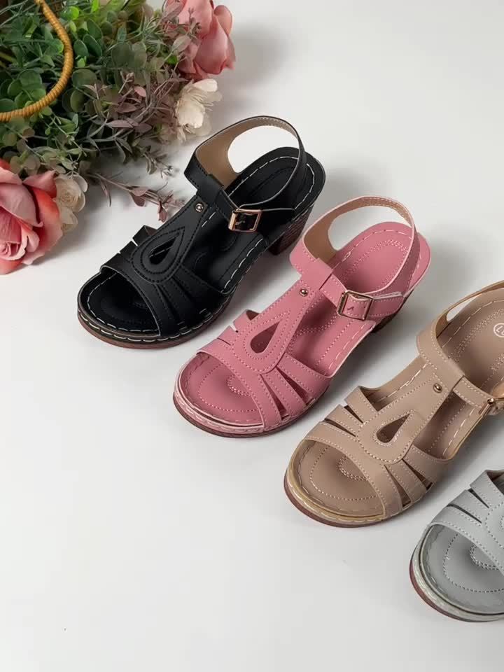 Coral | Women's Block Heel Cushioned Sandals