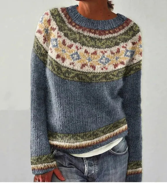Arvine | Women's Nordic Knit Pullover Sweater - Image 5