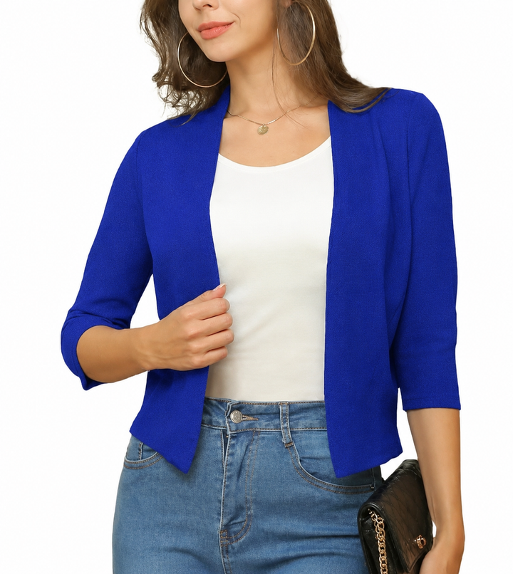 Scarlett | Women's Open Front 3/4 Sleeve Cardigan