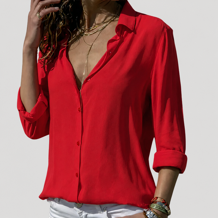 Adrienne | Women's Button Down Long Sleeve Blouse
