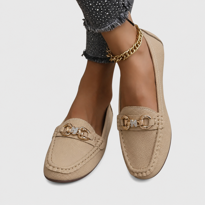 Quinby | Women's Slip-On Chain Detail Loafer Flat