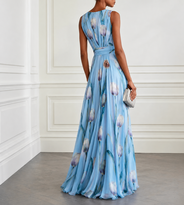 Evelina | Women's Fall Dress Floral Maxi Gown