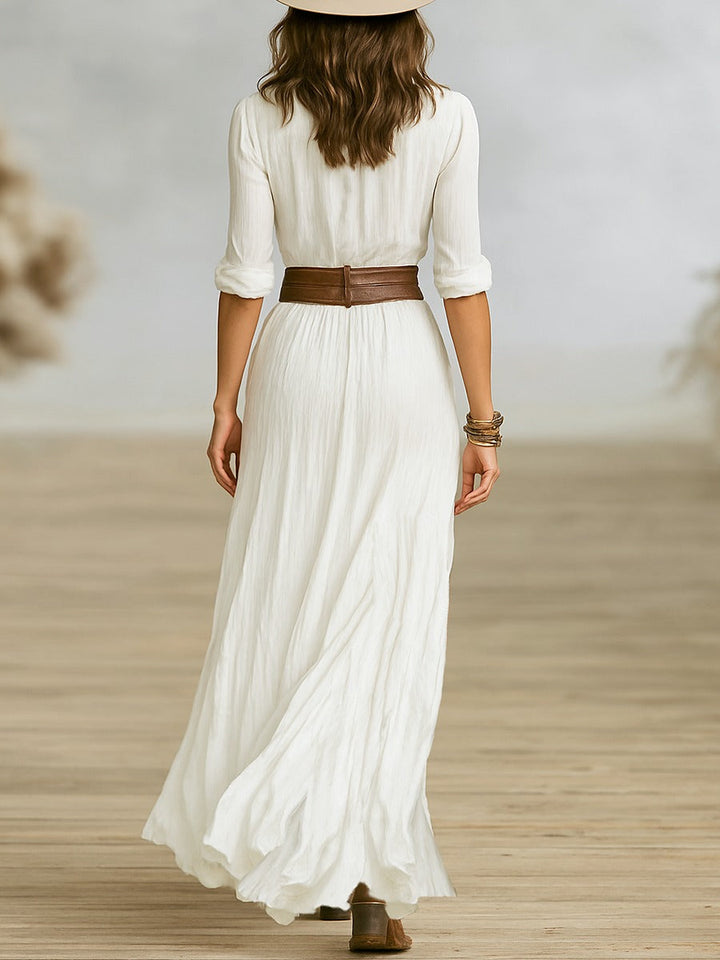 Emmeline | Women's Boho Maxi Shirt Fall Dress
