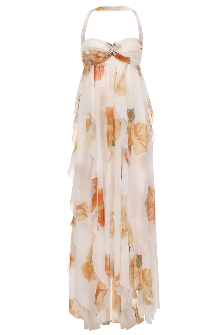 Gwen™ | Elegant Halter Maxi Dress