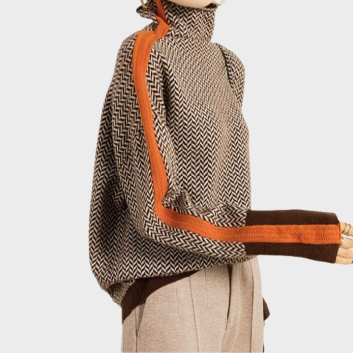Piper | Herringbone Luxe Turtleneck Sweater