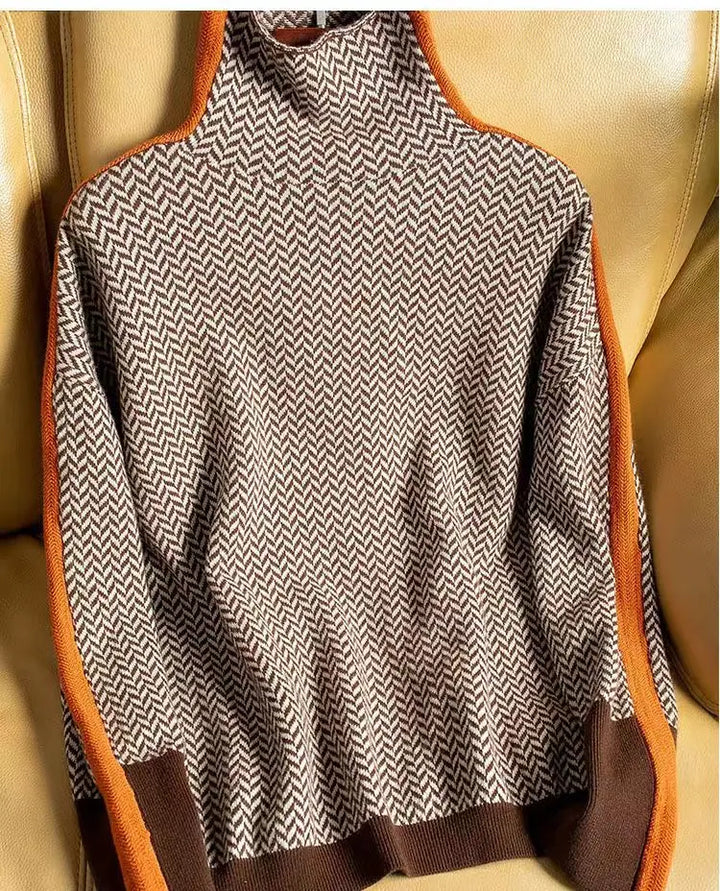 Piper | Herringbone Luxe Turtleneck Sweater