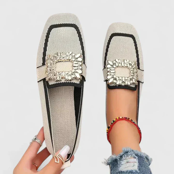 Jessie | Women's Embellished Flat Loafers - Image 3