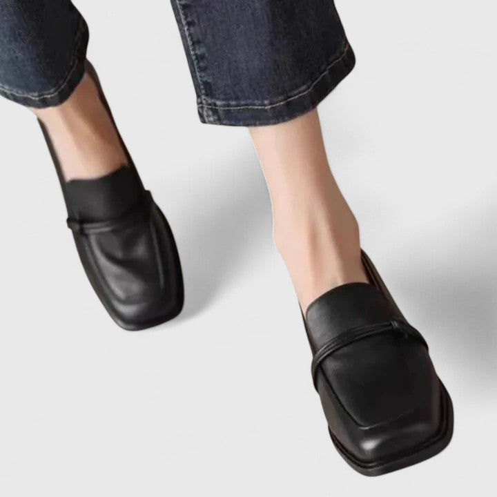 Janine | Women's Square Toe Loafer Flats - Image 1