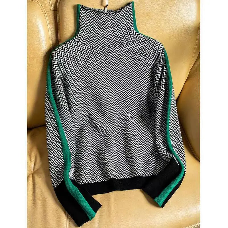 Piper | Herringbone Luxe Turtleneck Sweater