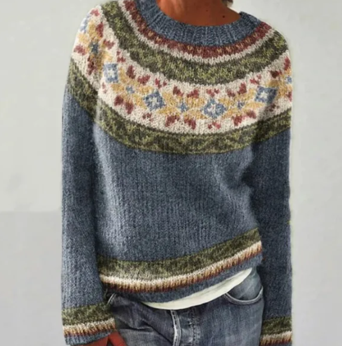 Arvine | Women's Nordic Knit Pullover Sweater - Image 6