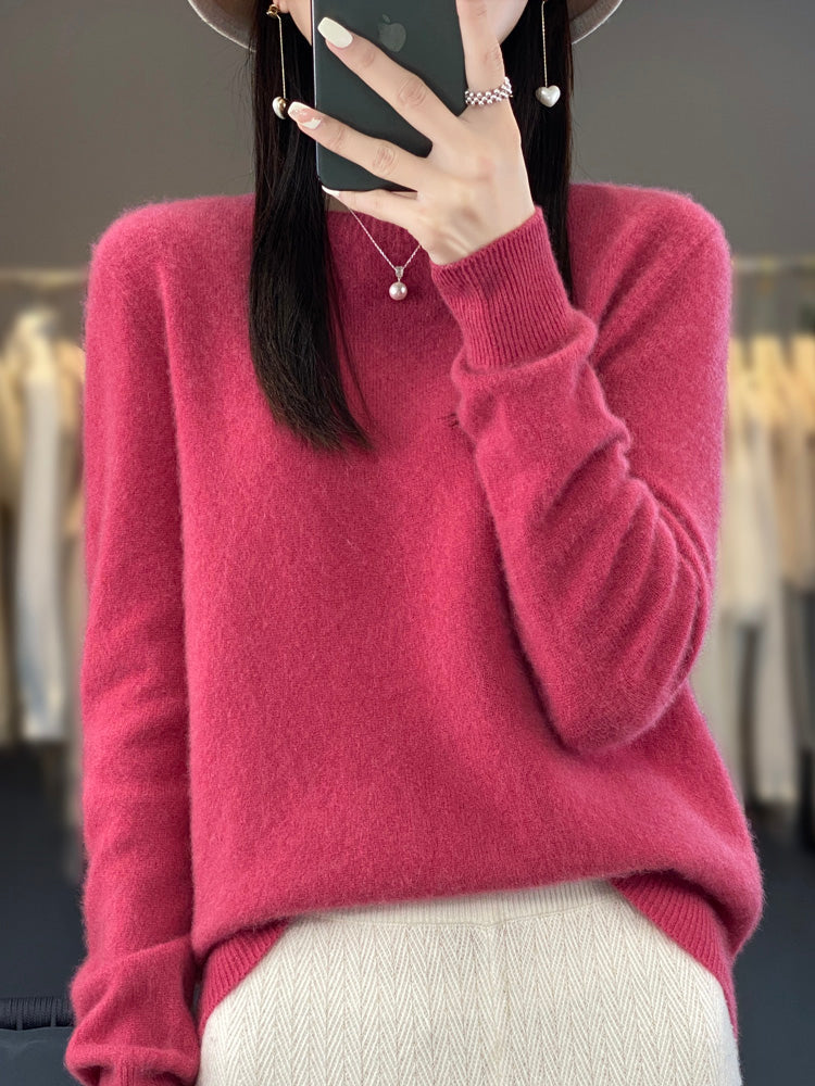 Aldora | Women's Relaxed Fit Knit Pullover Sweater - Sage - Image 10