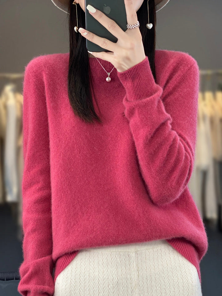 Aldora | Women's Relaxed Fit Knit Pullover Sweater - Sage - Image 10