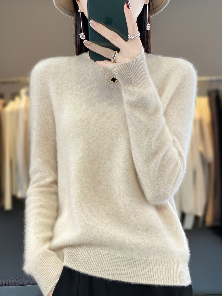 Aldora | Women's Relaxed Fit Knit Pullover Sweater - Sage - Image 11