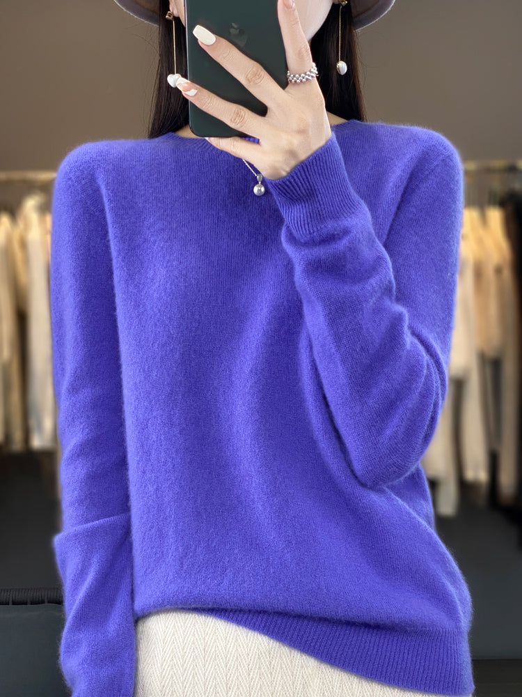 Aldora | Women's Relaxed Fit Knit Pullover Sweater - Sage - Image 4