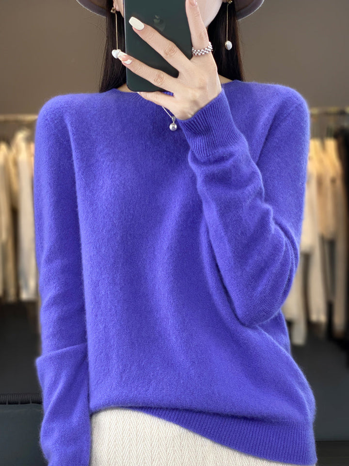 Aldora | Women's Relaxed Fit Knit Pullover Sweater - Sage - Image 4