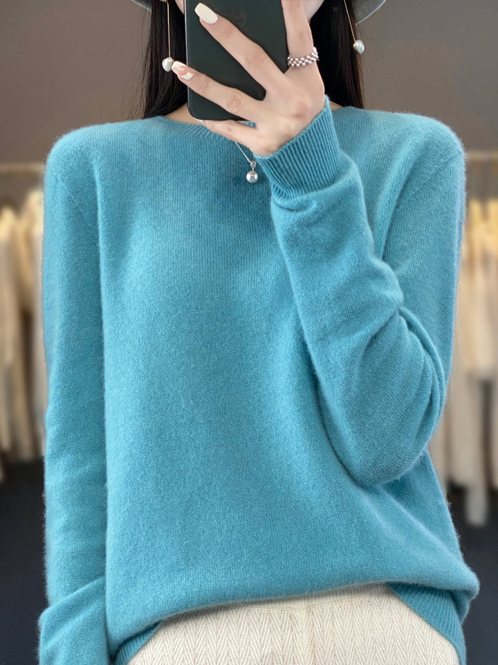 Aldora | Women's Relaxed Fit Knit Pullover Sweater - Sage - Image 5