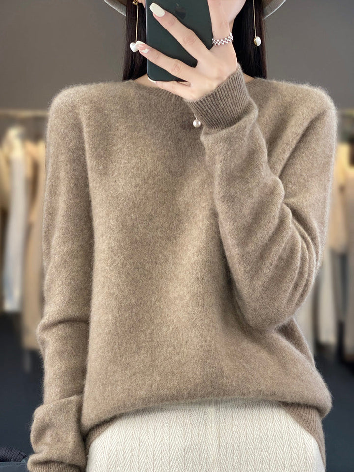 Aldora | Women's Relaxed Fit Knit Pullover Sweater - Sage - Image 6