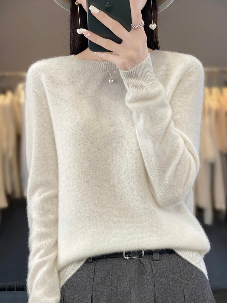 Aldora | Women's Relaxed Fit Knit Pullover Sweater - Sage - Image 7