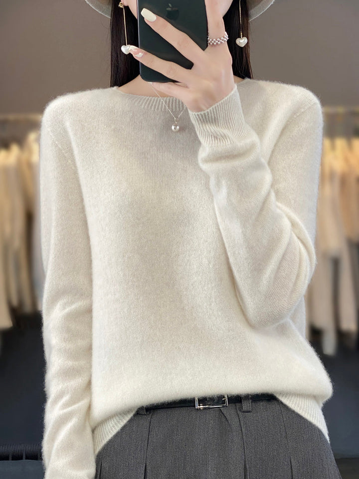 Aldora | Women's Relaxed Fit Knit Pullover Sweater - Sage - Image 7