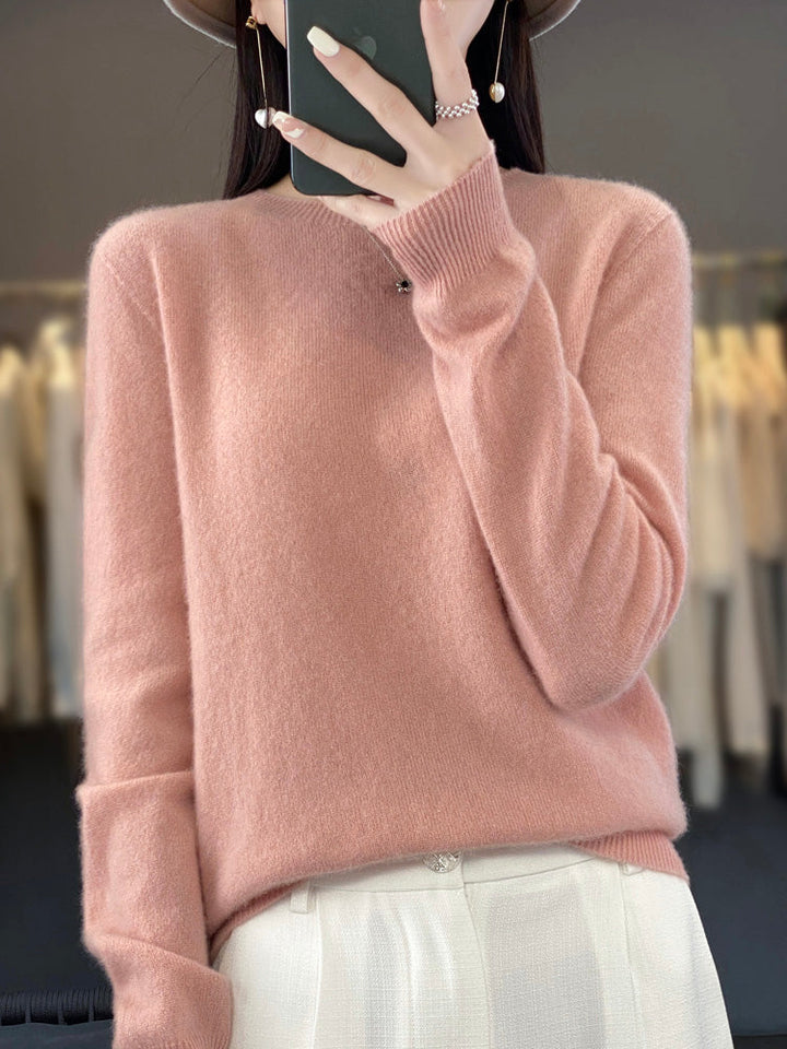 Aldora | Women's Relaxed Fit Knit Pullover Sweater - Sage - Image 9