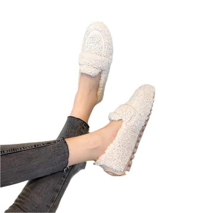 CloudMoc | Women's Fuzzy Loafer Flat - Image 1
