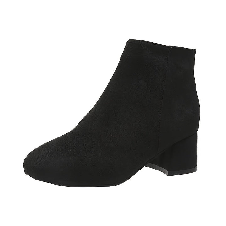 Darienne | Women's Chelsea Ankle Boot with Block Heel - Black - Image 6