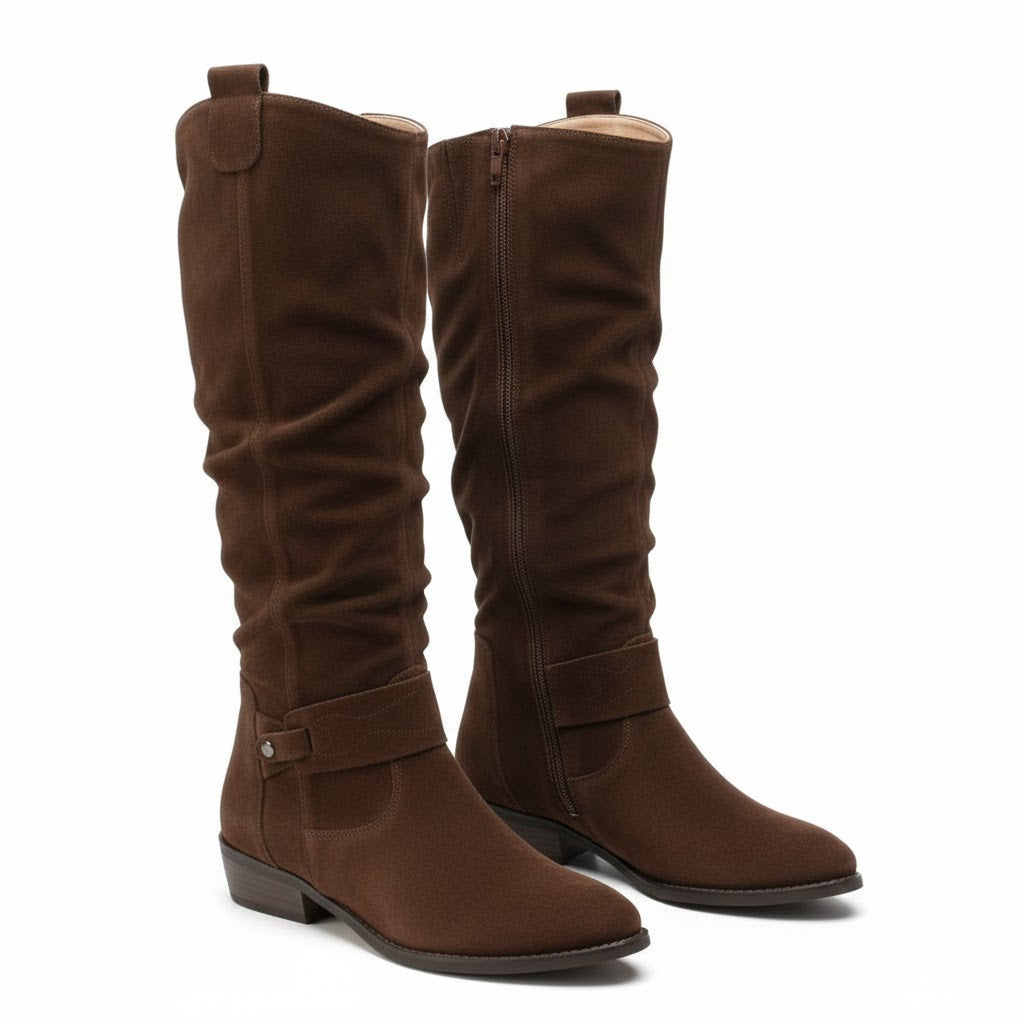 Bexley | Women's Knee High Slouch Boots - Taupe - Image 14