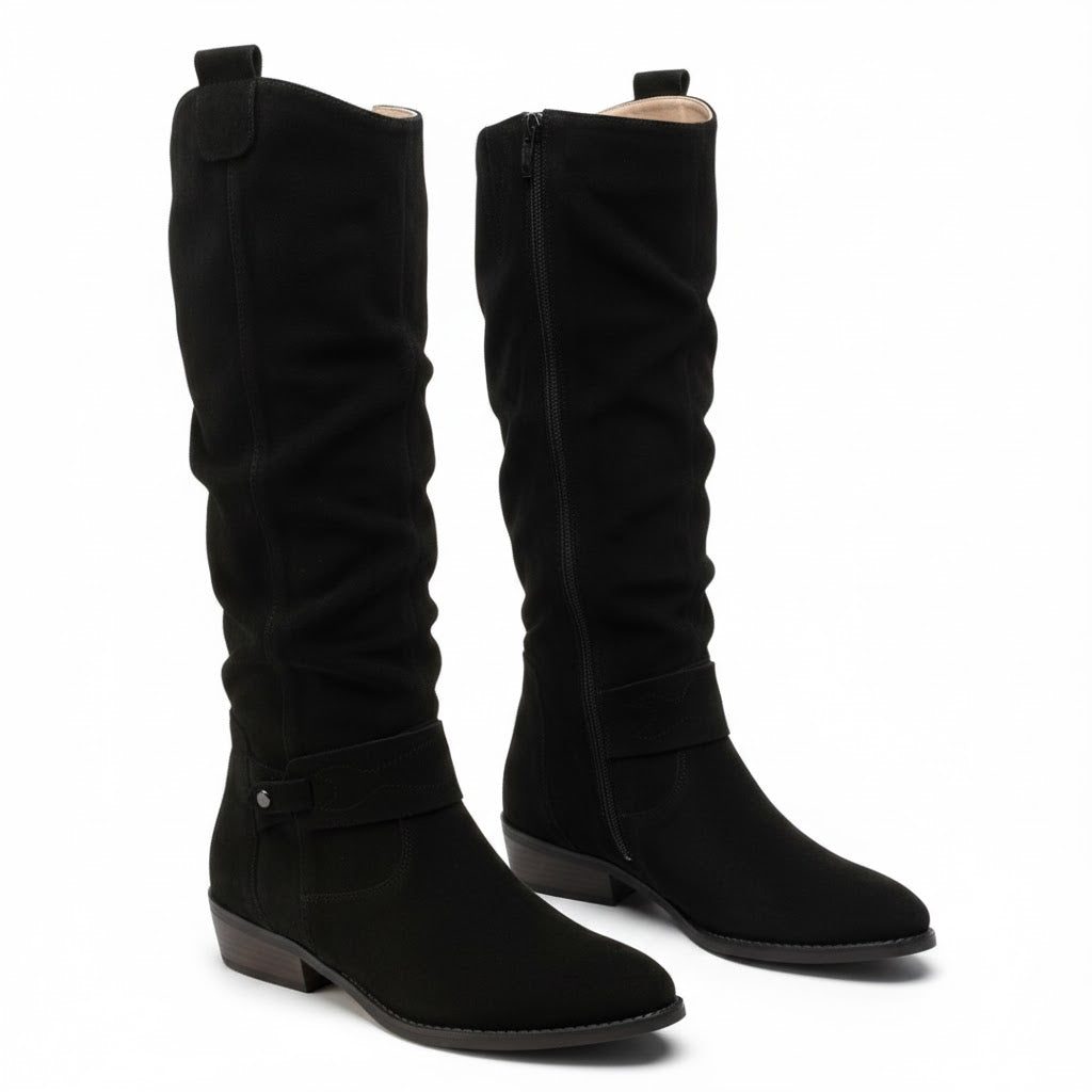 Bexley | Women's Knee High Slouch Boots - Taupe - Image 15