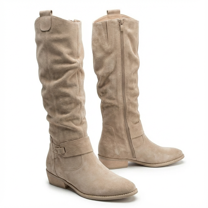 Bexley | Women's Knee High Slouch Boots - Taupe - Image 3
