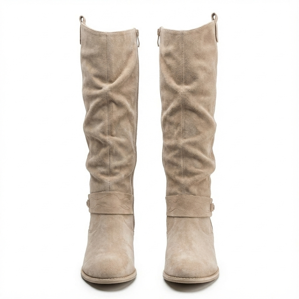 Bexley | Women's Knee High Slouch Boots - Taupe - Image 4