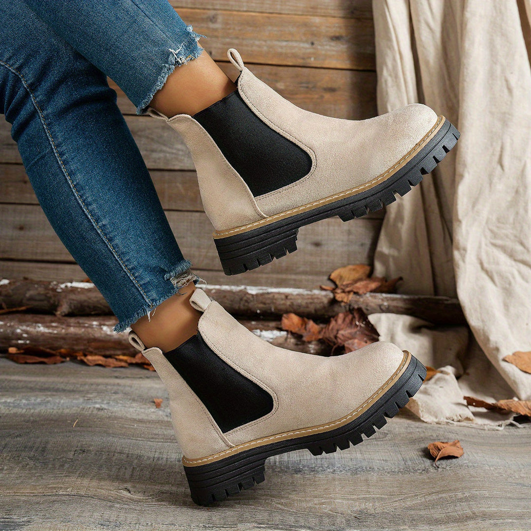 Blythe | Women's Chelsea Platform Ankle Boots - Black - Image 13