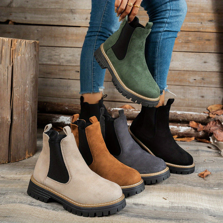 Blythe | Women's Chelsea Platform Ankle Boots - Black - Image 2