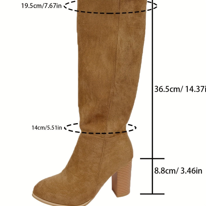 Blythe | Women's Wide Calf Western Cowboy Knee-High Boots - Brown - Image 13