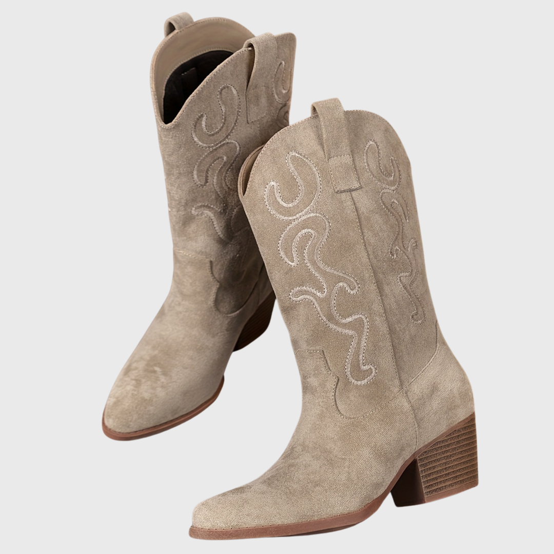 Brecka | Women's Wide Calf Western Cowboy Boots - Royal Blue - Image 7