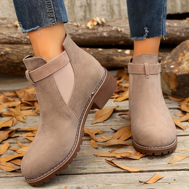 Brynn | Women's Buckle Ankle Boot with Block Heel - Brown - Image 12