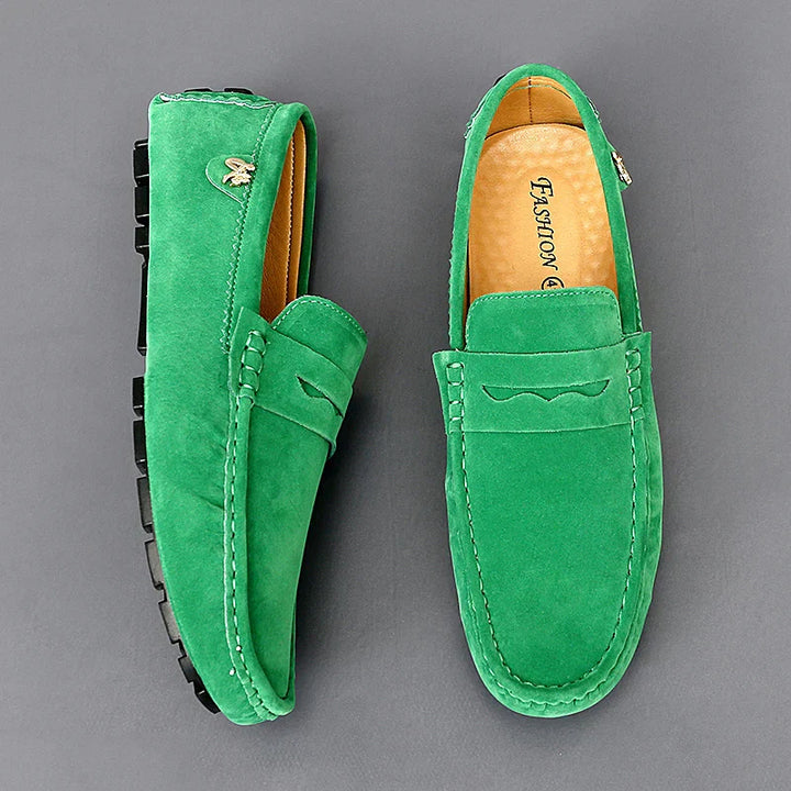 Caspian | Men's Green Driving Loafers - Green - Image 1