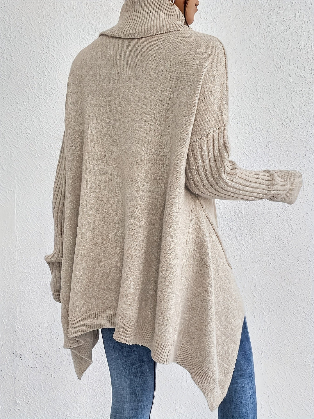 Celestia | Women's Turtleneck Oversized Sweater - Blue - Image 18