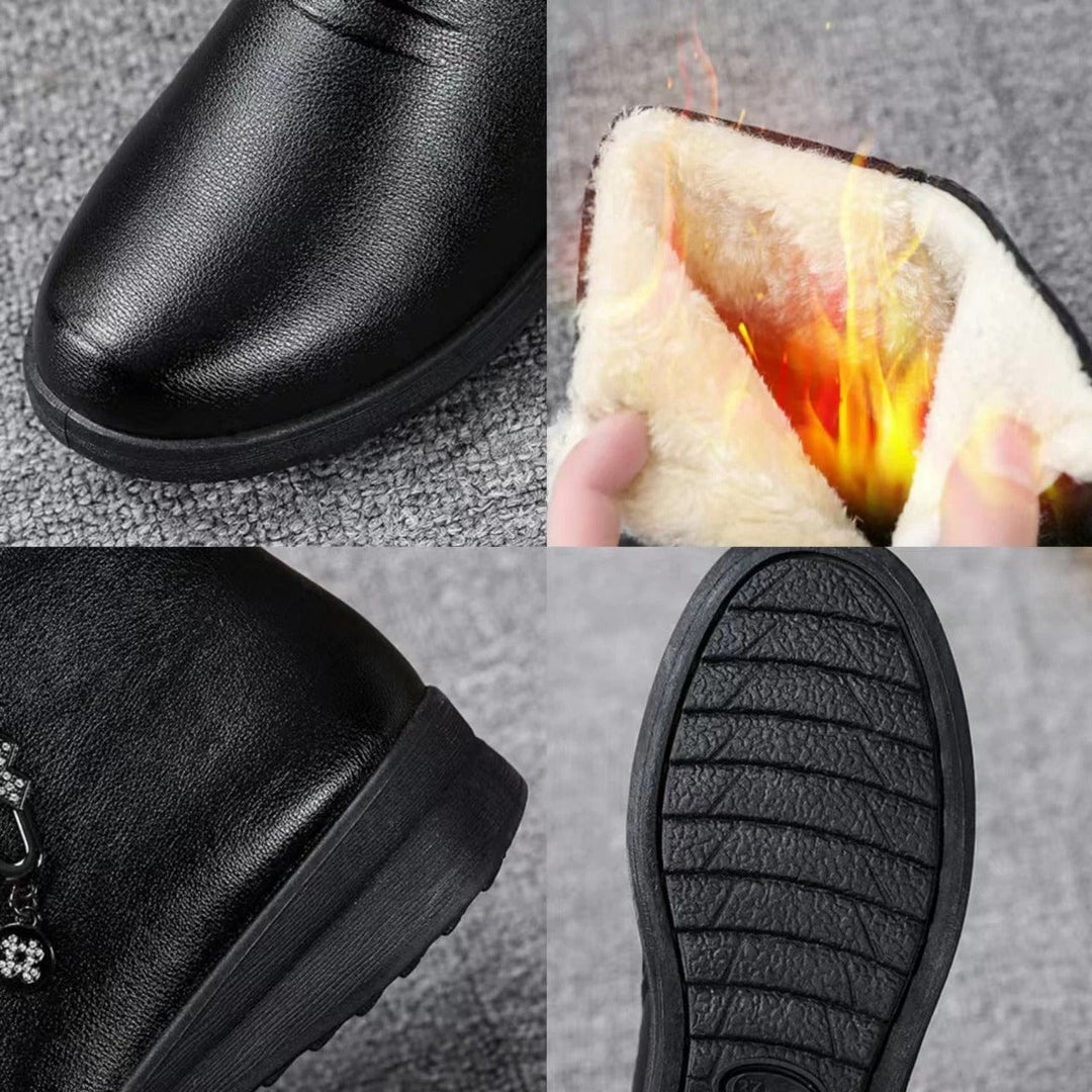 Corinna | Women's Fur-Lined Winter Ankle Boots - Black - Image 4